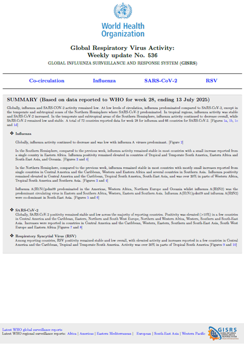 Influenza Update N° 536